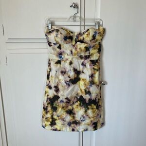 NWT Vtg J. Crew Silk/Linen Strapless Dress